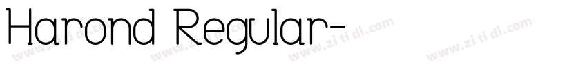 Harond Regular字体转换